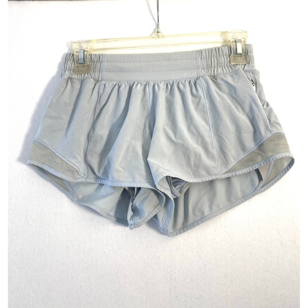 Lululemon Hotty Hot Low-Rise Lined Running Shorts Light Blue Size 4 2.5 Inseam